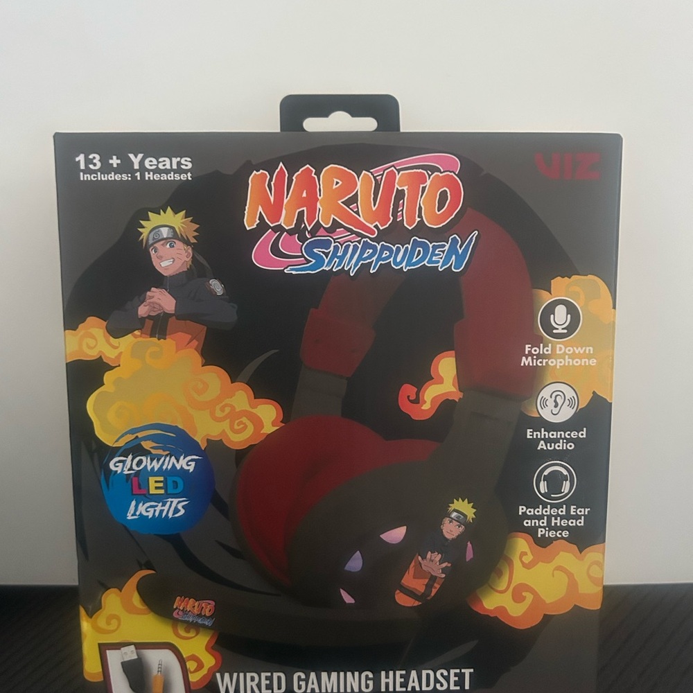 Naruto Shippuden Wired Gaming‎ Headset with LED Lights